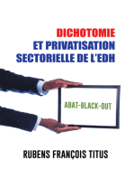 Dichotomie Et Privatisation Sectorielle De L’Edh: Abat-Black-Out