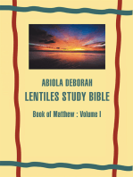 Abiola Deborah Lentiles Study Bible: Book of Matthew : Volume I