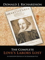 The Complete Love’S Labors Lost: An Annotated Edition of the Shakespeare Play