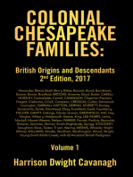 Colonial Chesapeake Families: British Origins and Descendants 2Nd Edition: Volume 1