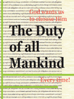 The Duty of All Mankind: God Wants Us to Choose Him Every Time!