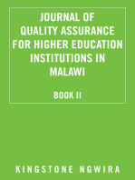 Journal of Quality Assurance for Higher Education Institutions in Malawi