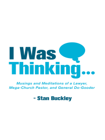 I Was Thinking . . .: Musings and Meditations from a Lawyer, Mega-Church Pastor, and General Do-Gooder