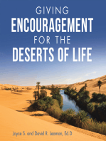 Giving Encouragement for the Deserts of Life