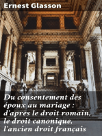 Du consentement des époux au mariage 