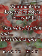 Comments on Joseph Trabbic’s Essay (2021) "Jean-Luc Marion and ... First Philosophy"