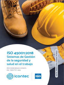 ISO 45001:2018 Sistemas de gestión de la seguridad y salud en el trabajo.