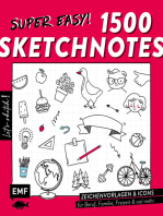 Let's sketch! Super easy! 1500 Sketchnotes: Zeichenvorlagen und Icons für alle Lebensbereiche: Beruf, Familie, Freizeit, Schule, Studium und viel mehr