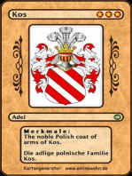 The noble Polish coat of arms of Kos. Die adlige polnische Familie Kos.