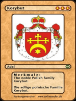 The noble Polish family Korybut. Die adlige polnische Familie Korybut.