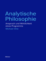 Analytische Philosophie: Anspruch und Wirklichkeit eines Programms