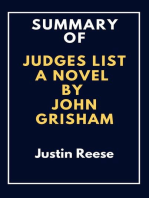 Summary of The Judges List a novel by John Grisham