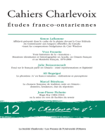 Cahiers Charlevoix 12: Études franco-ontariennes