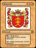 The noble Polish family Nietecki. Die adlige polnische Familie Nietecki.