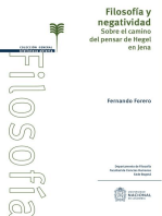 Filosofía y negatividad: Sobre el camino del pensar de Hegel en Jena