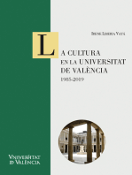 La cultura en la Universitat de València: 1985-2019