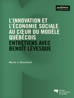 L' innovation et l’économie sociale au cœur du modèle québécois: Entretiens avec Benoît Lévesque