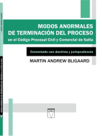 Modos anormales de terminación del proceso en el Código Procesal Civil y Comercial de Salta