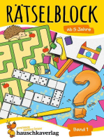 Rätselblock ab 5 Jahre, Band 1: Kunterbunter Rätselspaß: Labyrinthe, Fehler finden, Suchbilder, Sudokus u.v.m.