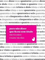 Para não dizer que ficou sem título: Microcontos