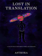 LOST IN TRANSLATION: A COLLECTION OF RECORDED POEMS AND EMOTIONS