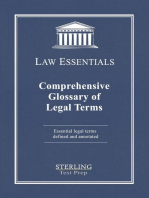 Comprehensive Glossary of Legal Terms, Law Essentials: Essential Legal Terms Defined and Annotated