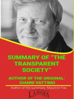 Summary Of "The Transparent Society" By Gianni Vattimo: UNIVERSITY SUMMARIES