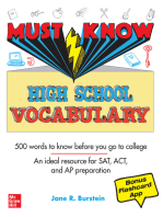 Must Know High School Vocabulary