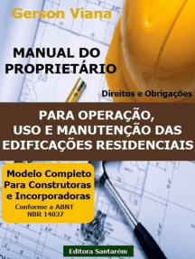 Manual Do Proprietário - Para Operação, Uso E Manutenção Das Edificações Residenciais.