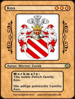 The noble Polish family Kos. Die adlige polnische Familie Kos.
