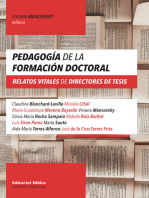 Pedagogía de la formación doctoral: Relatos vitales de directores de tesis