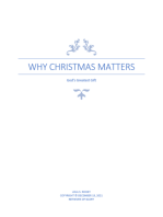 WHY CHRISTMAS MATTERS