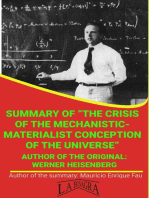 Summary Of "The Crisis Of The Mechanistic-Materialist Conception Of The Universe" By Werner Heisenberg: UNIVERSITY SUMMARIES