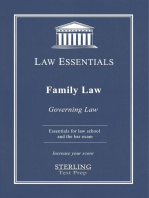 Family Law, Governing Law