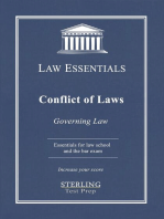 Conflict of Laws, Governing Law: Law Essentials for Law School and Bar Exam Prep