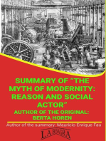 Summary Of "The Myth Of Modernity: Reason And Social Actor" By Berta Horen: UNIVERSITY SUMMARIES