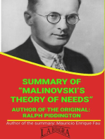 Summary Of "Malinovski's Theory Of Needs" By Ralph Piddington: UNIVERSITY SUMMARIES