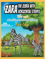 Zara the Zebra with Horizontal stripes