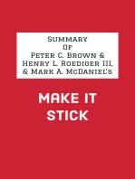 Summary of Peter C. Brown & Henry L. Roediger III, & Mark A. McDaniel's Make It Stick