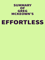 Summary of Greg McKeown's Effortless