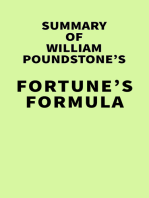 Summary of William Poundstone's Fortune's Formula