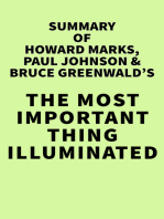 Summary of Howard Marks, Paul Johnson & Bruce Greenwald's The Most Important Thing Illuminated