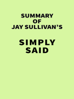 Summary of Jay Sullivan's Simply Said