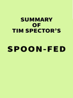 Summary of Tim Spector's Spoon-Fed