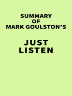 Summary of Mark Goulston's Just Listen