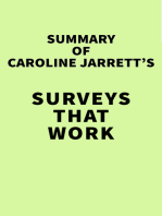 Summary of Caroline Jarrett's Surveys That Work