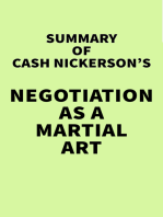 Summary of Cash Nickerson's Negotiation as a Martial Art