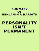 Summary of Benjamin P. Hardy's Personality Isn't Permanent