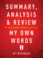 Summary, Analysis & Review of Ruth Bader Ginsburg’s & et al My Own Words