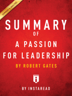 Summary of A Passion for Leadership: by Robert Gates | Includes Analysis